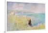 Cliffs and sailboats at Pourville, 1882 (oil on canvas)-Claude Monet-Framed Giclee Print