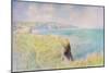 Cliffs and sailboats at Pourville, 1882 (oil on canvas)-Claude Monet-Mounted Giclee Print