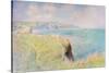 Cliffs and sailboats at Pourville, 1882 (oil on canvas)-Claude Monet-Stretched Canvas