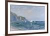 Cliffs and Sailboats at Pourville-Claude Monet-Framed Giclee Print