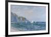 Cliffs and Sailboats at Pourville-Claude Monet-Framed Premium Giclee Print