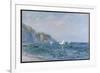 Cliffs and Sailboats at Pourville-Claude Monet-Framed Giclee Print