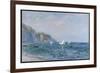 Cliffs and Sailboats at Pourville-Claude Monet-Framed Giclee Print