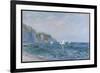 Cliffs and Sailboats at Pourville-Claude Monet-Framed Giclee Print