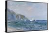 Cliffs and Sailboats at Pourville-Claude Monet-Stretched Canvas