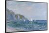 Cliffs and Sailboats at Pourville-Claude Monet-Stretched Canvas