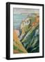 Cliffs and Sea-Emile Bernard-Framed Giclee Print