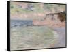 Cliffs and the Porte D'Amont, Morning Effect, 1885-Claude Monet-Framed Stretched Canvas