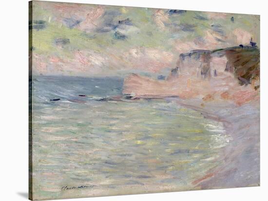 Cliffs and the Porte D'Amont, Morning Effect, 1885-Claude Monet-Stretched Canvas