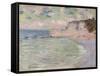 Cliffs and the Porte D'Amont, Morning Effect, 1885-Claude Monet-Framed Stretched Canvas