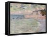 Cliffs and the Porte D'Amont, Morning Effect, 1885-Claude Monet-Framed Stretched Canvas