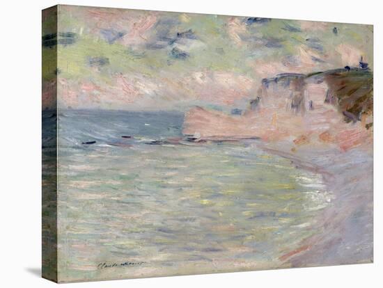 Cliffs and the Porte D'Amont, Morning Effect, 1885-Claude Monet-Stretched Canvas