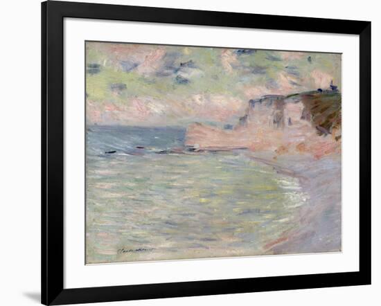 Cliffs and the Porte D'Amont, Morning Effect, 1885-Claude Monet-Framed Giclee Print