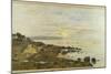 Cliffs at Benerville, Sunset, 1897-Eugene Louis Boudin-Mounted Giclee Print