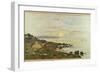 Cliffs at Benerville, Sunset, 1897-Eugene Louis Boudin-Framed Giclee Print