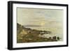 Cliffs at Benerville, Sunset, 1897-Eugène Boudin-Framed Giclee Print