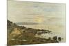 Cliffs at Benerville, Sunset, 1897-Eugène Boudin-Mounted Giclee Print