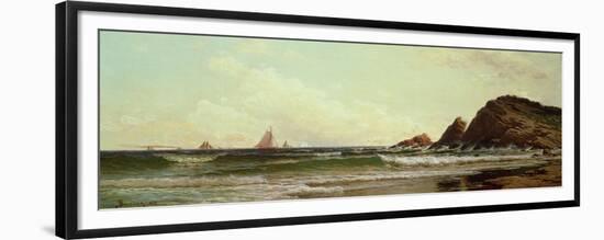 Cliffs at Cape Elizabeth, Portland Harbour, Maine, 1882-Alfred Thompson Bricher-Framed Premium Giclee Print