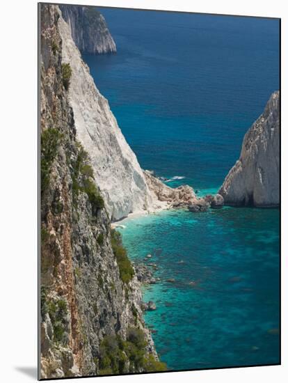 Cliffs at Cape Keri, Zakynthos, Ionian Islands, Greece-Walter Bibikow-Mounted Photographic Print