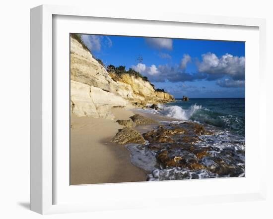 Cliffs at Cupecoy Beach, St. Martin, Caribbean-Greg Johnston-Framed Photographic Print