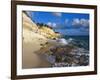 Cliffs at Cupecoy Beach, St. Martin, Caribbean-Greg Johnston-Framed Photographic Print