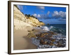 Cliffs at Cupecoy Beach, St. Martin, Caribbean-Greg Johnston-Framed Photographic Print