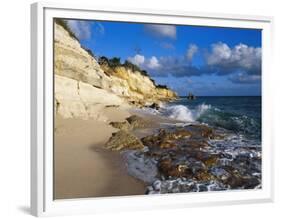 Cliffs at Cupecoy Beach, St. Martin, Caribbean-Greg Johnston-Framed Photographic Print