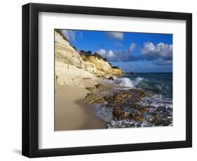 Cliffs at Cupecoy Beach, St. Martin, Caribbean-Greg Johnston-Framed Photographic Print