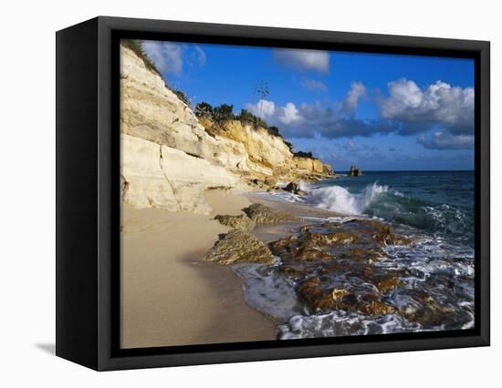 Cliffs at Cupecoy Beach, St. Martin, Caribbean-Greg Johnston-Framed Stretched Canvas