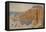 Cliffs at Deir el Bahri, Egypt, 1890-91-John Singer Sargent-Framed Stretched Canvas