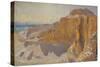 Cliffs at Deir el Bahri, Egypt, 1890-91-John Singer Sargent-Stretched Canvas