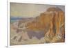 Cliffs at Deir el Bahri, Egypt, 1890-91-John Singer Sargent-Framed Giclee Print