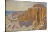 Cliffs at Deir el Bahri, Egypt, 1890-91-John Singer Sargent-Stretched Canvas