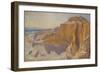 Cliffs at Deir el Bahri, Egypt, 1890-91-John Singer Sargent-Framed Giclee Print