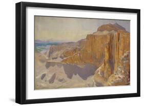 Cliffs at Deir el Bahri, Egypt, 1890-91-John Singer Sargent-Framed Giclee Print