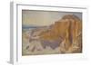 Cliffs at Deir el Bahri, Egypt, 1890-91-John Singer Sargent-Framed Giclee Print