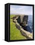 Cliffs at Downpatrick Head, Near Ballycastle, County Mayo, Connacht, Republic of Ireland (Eire)-Gary Cook-Framed Stretched Canvas