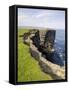 Cliffs at Downpatrick Head, Near Ballycastle, County Mayo, Connacht, Republic of Ireland (Eire)-Gary Cook-Framed Stretched Canvas