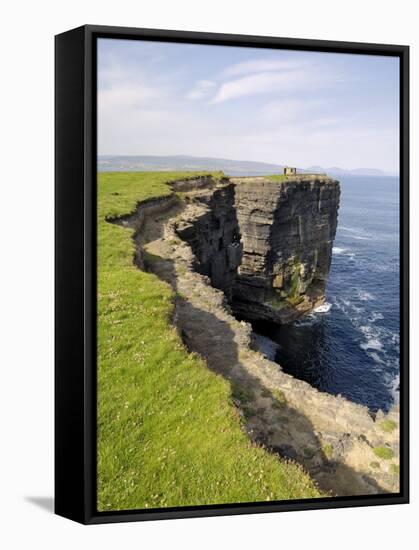 Cliffs at Downpatrick Head, Near Ballycastle, County Mayo, Connacht, Republic of Ireland (Eire)-Gary Cook-Framed Stretched Canvas