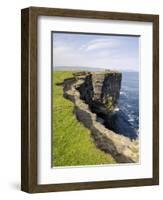 Cliffs at Downpatrick Head, Near Ballycastle, County Mayo, Connacht, Republic of Ireland (Eire)-Gary Cook-Framed Photographic Print