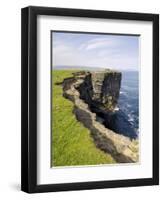 Cliffs at Downpatrick Head, Near Ballycastle, County Mayo, Connacht, Republic of Ireland (Eire)-Gary Cook-Framed Photographic Print