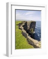 Cliffs at Downpatrick Head, Near Ballycastle, County Mayo, Connacht, Republic of Ireland (Eire)-Gary Cook-Framed Photographic Print