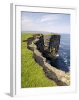Cliffs at Downpatrick Head, Near Ballycastle, County Mayo, Connacht, Republic of Ireland (Eire)-Gary Cook-Framed Photographic Print