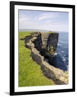 Cliffs at Downpatrick Head, Near Ballycastle, County Mayo, Connacht, Republic of Ireland (Eire)-Gary Cook-Framed Photographic Print