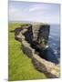 Cliffs at Downpatrick Head, Near Ballycastle, County Mayo, Connacht, Republic of Ireland (Eire)-Gary Cook-Mounted Photographic Print