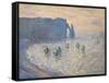 Cliffs at Ètretat, 1885-1886-Claude Monet-Framed Stretched Canvas