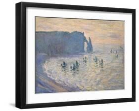 Cliffs at Ètretat, 1885-1886-Claude Monet-Framed Giclee Print