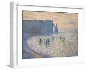 Cliffs at Ètretat, 1885-1886-Claude Monet-Framed Giclee Print