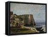 Cliffs at Etretat after a Storm, c.1870-Gustave Courbet-Framed Stretched Canvas