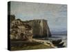 Cliffs at Etretat after a Storm, c.1870-Gustave Courbet-Stretched Canvas